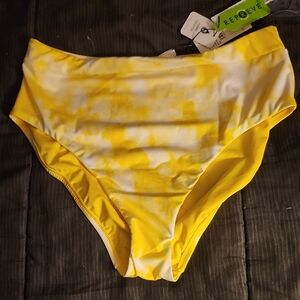 Sanctuary Yellow and White Bikini Bottoms